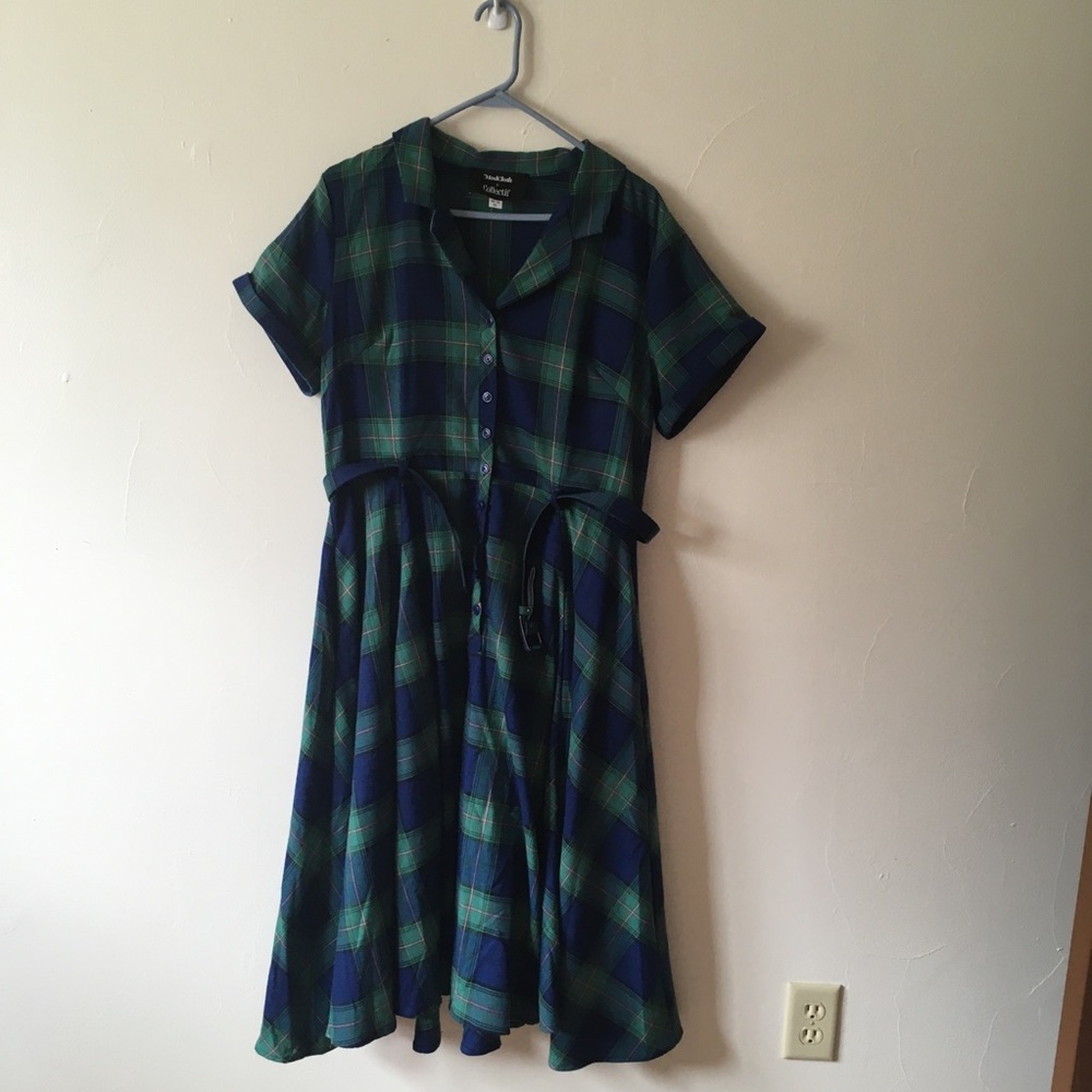 ModCloth 50s style plaid dress